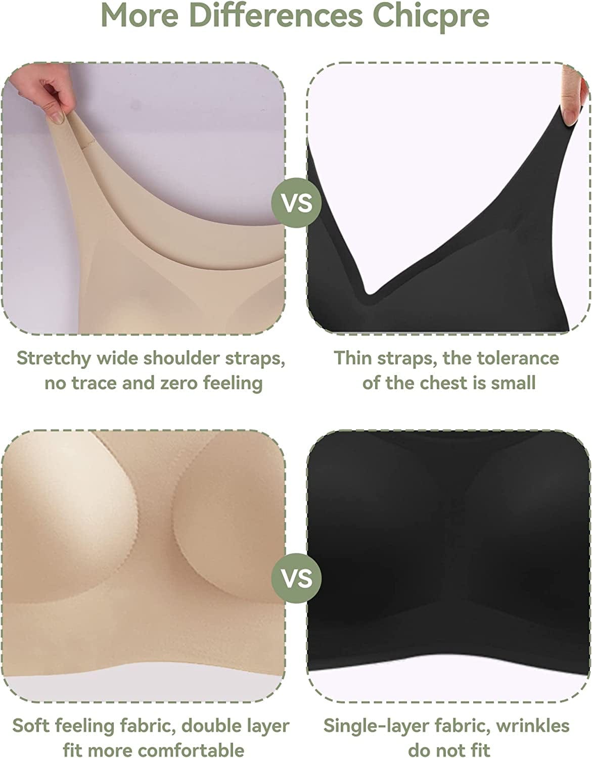 Comfort Bra Seamless Bras Wireless Bra for Women Full-Coverage Sport Daily Bra with Removable Pad