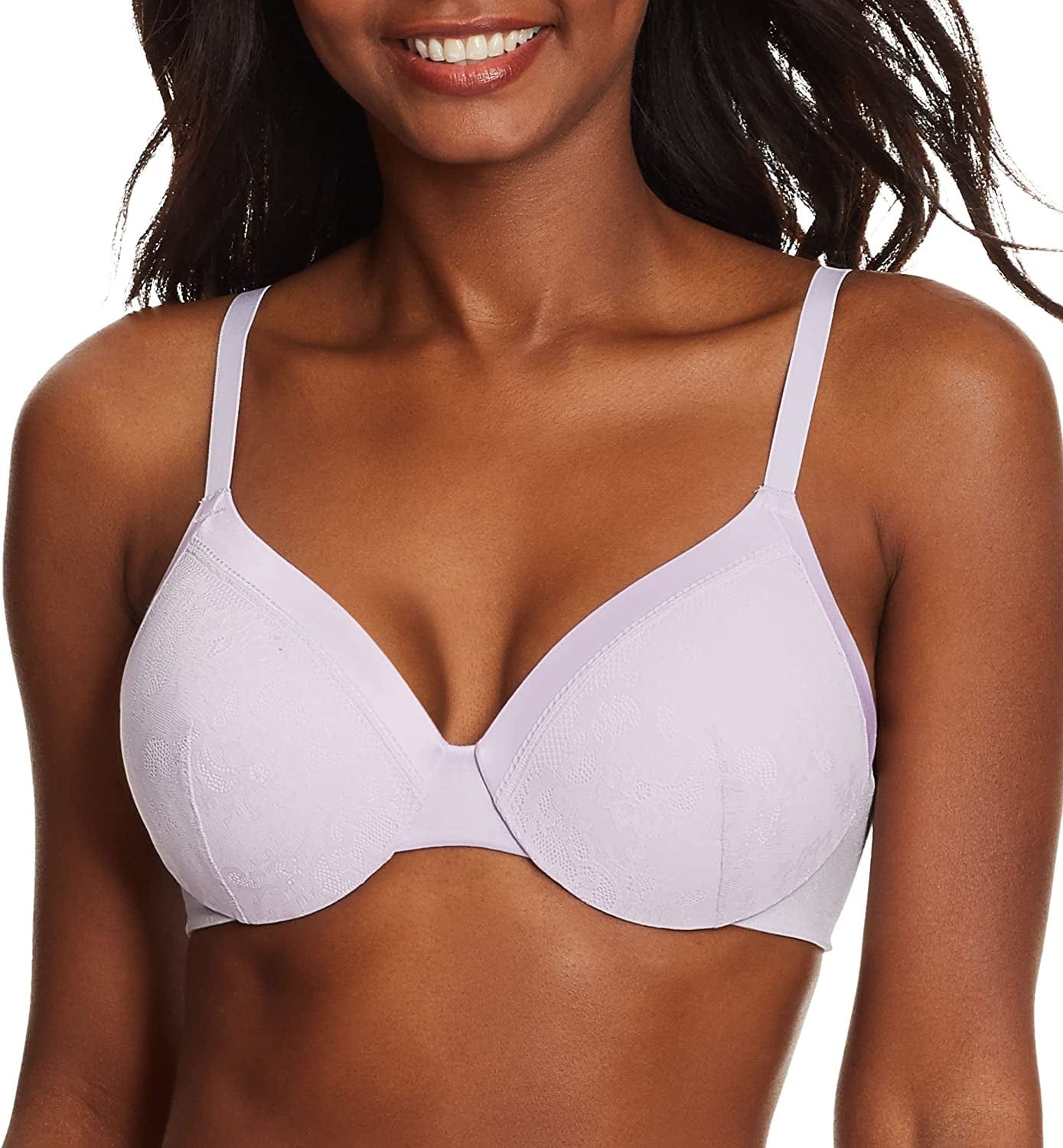 Comfort Devotion Underwire Bra, Full-Coverage Comfortable Bra with Cushionwire for Support, Smoothing Bra Purple Parfait / 36D