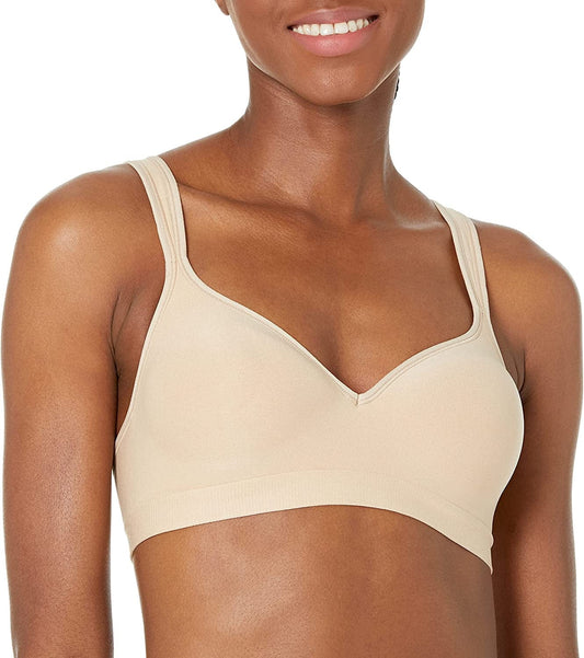 Comfort Revolution Wireless Bra, Full-Coverage Wirefree Bra, Wireless Everyday Bra with Cool Comfort Fabric Nude / 36DD