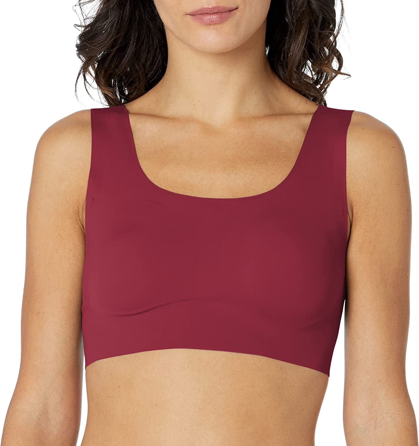 Comfort Revolution Wireless T-Shirt Bra, Wireless Full-Coverage Bra, Pullover Wirefree T-Shirt Bra Deep Cerise / 3X-Large