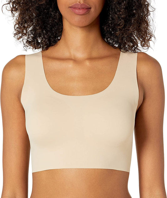 Comfort Revolution Wireless T-Shirt Bra, Wireless Full-Coverage Bra, Pullover Wirefree T-Shirt Bra Nude / X-Small