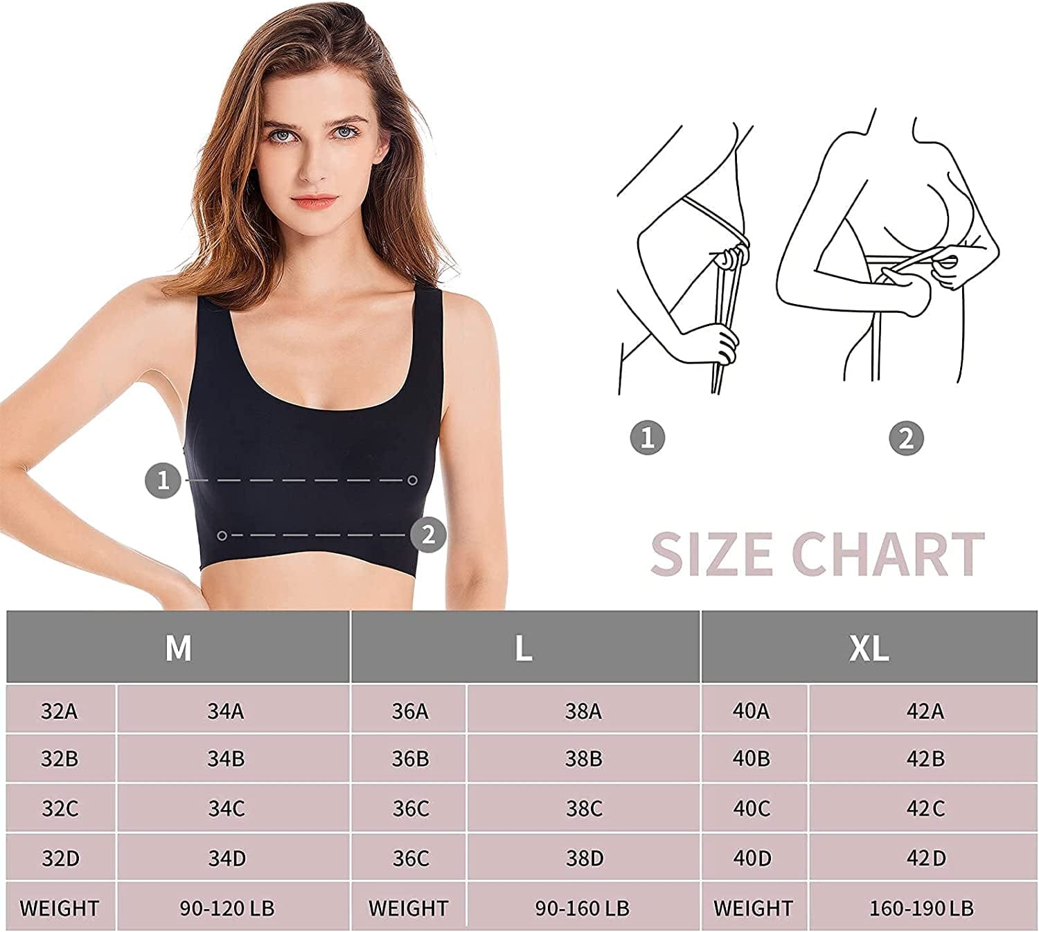 Comfort Wireless Sleep Bras for Women, Seamless Invisiable Soft Daily Bra Yoga Leisure Bralette with Removable Pads