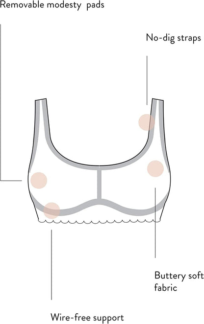 - Comfy Seamless Bra (Scoop Neck) Style No Dig Bra