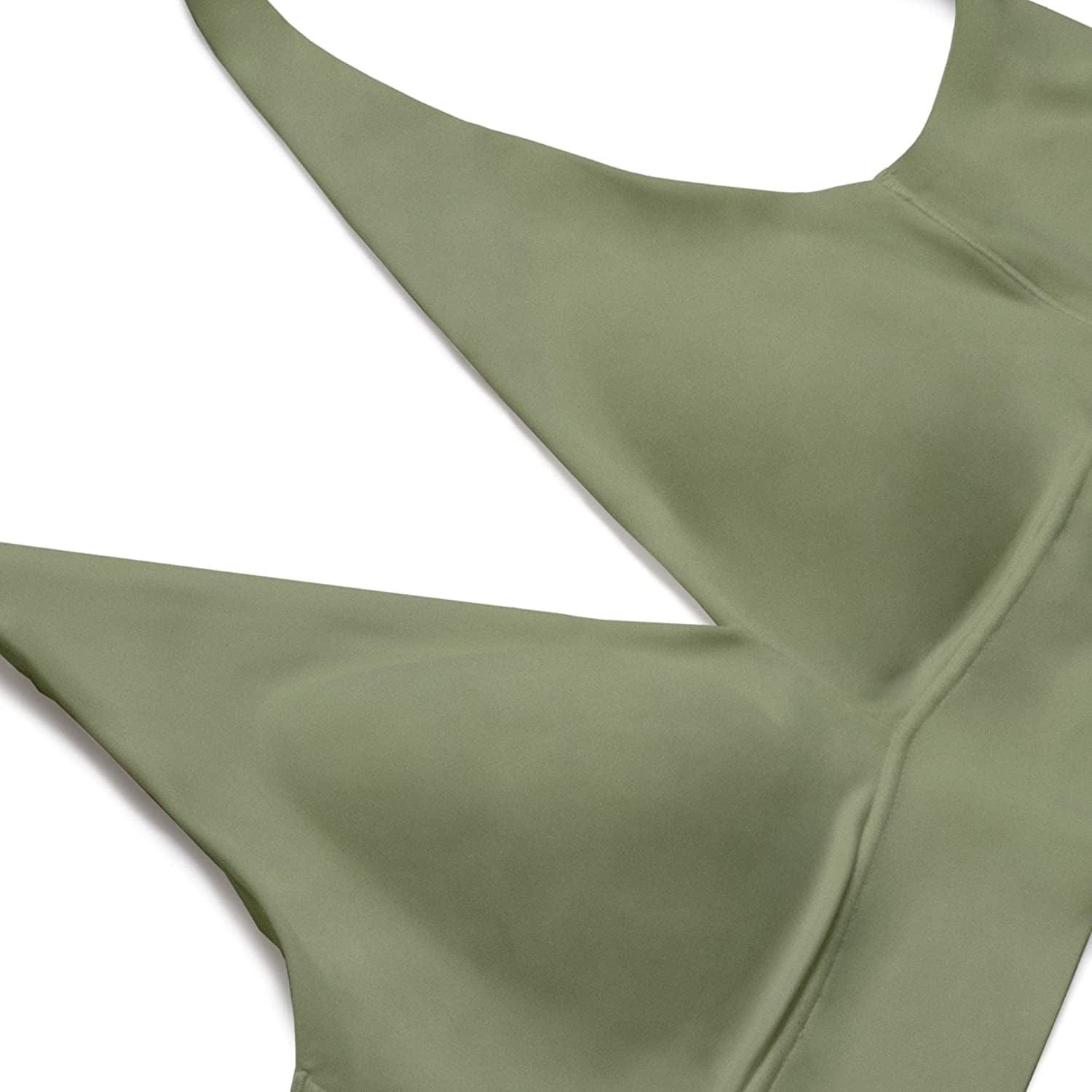 Cozy Wireless Plunge Bra for Women, Buttery Soft Comfort Seamless Everyday Bra with Embedded Pad
