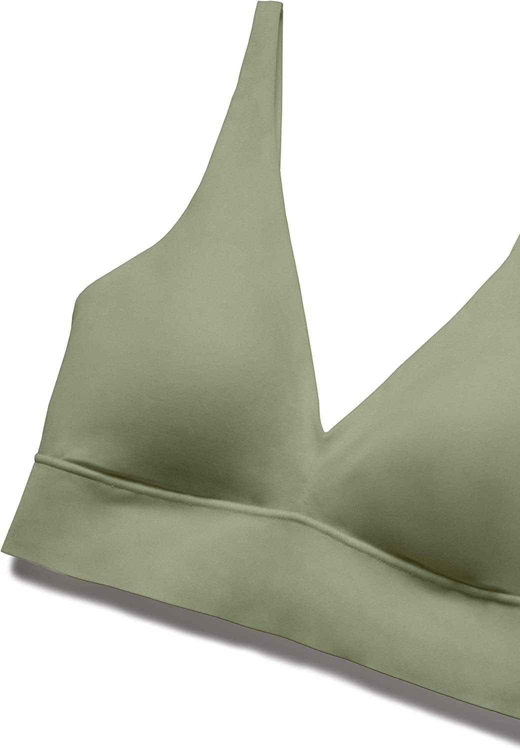 Cozy Wireless Plunge Bra for Women, Buttery Soft Comfort Seamless Everyday Bra with Embedded Pad