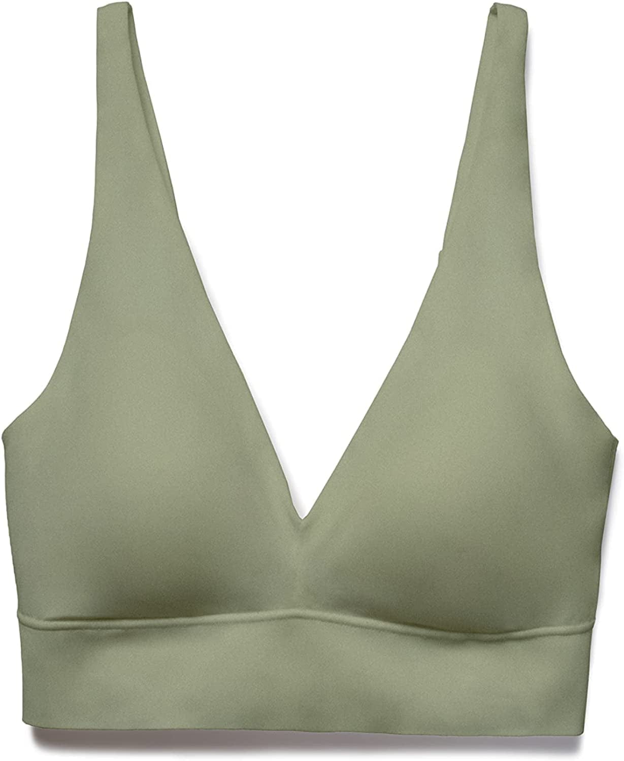 Cozy Wireless Plunge Bra for Women, Buttery Soft Comfort Seamless Everyday Bra with Embedded Pad