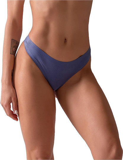 CRISAN Seamless Thongs for Women Nylon No Show Thong Underwear Women 6 Pack
