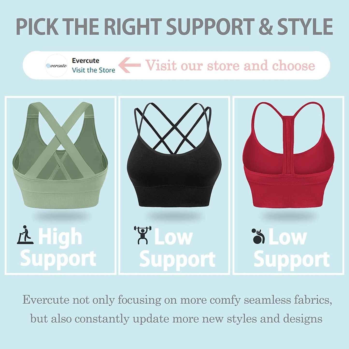 Cross Back Sport Bras Padded Strappy Criss Cross Cropped Bras for Yoga Workout Fitness Low Impact