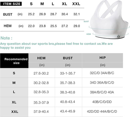 Cross Back Sports Bras for Women - Seamless Sports Bra with Removable Padded for Yoga Gym Workout