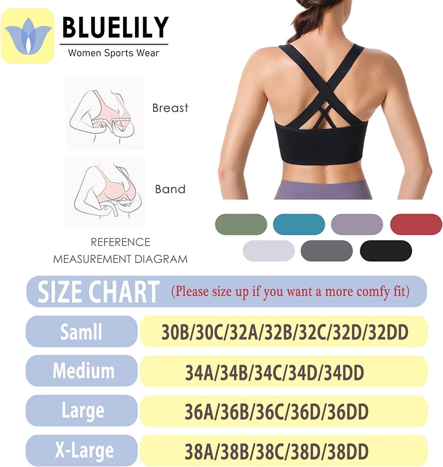 Cross Back Sports Bras for Women Strappy Padded Longline Workout Yoga Bra Cropped Set Low Impact