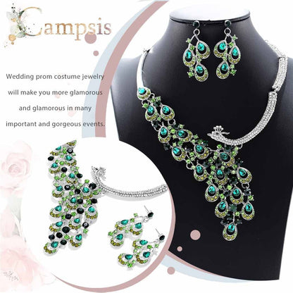 Crystal Necklace Gold Bib Style Necklace