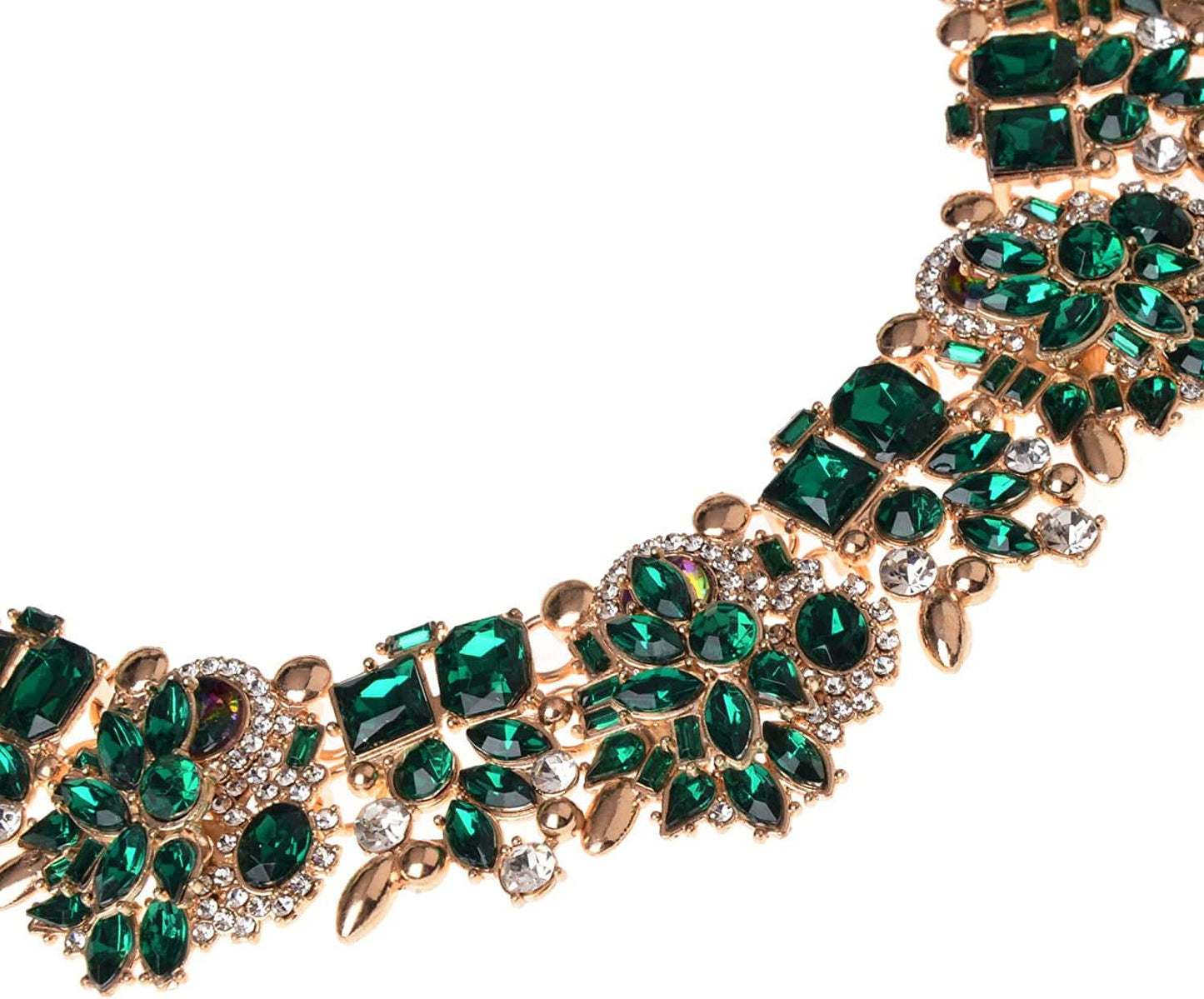 Crystal Rhinestone Statement Necklace, Vintage Chunky Chain Choker Collar Bib Statement Necklace Fashion Costume Jewelry Necklaces for Women…