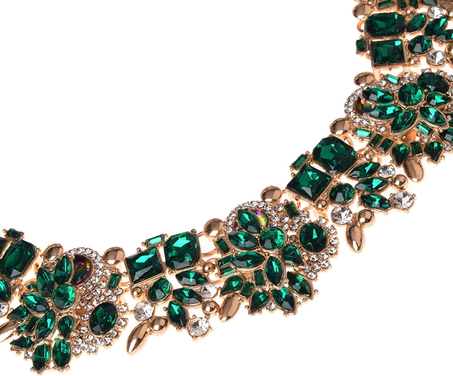 Crystal Rhinestone Statement Necklace, Vintage Chunky Chain Choker Collar Bib Statement Necklace Fashion Costume Jewelry Necklaces for Women…