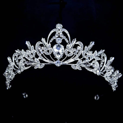 Crystal Tiaras and Crowns for Women Princess Girls,Jeweled Wedding Tiara for Bride,Birthday, Cosplay （GE1001） Sliver02