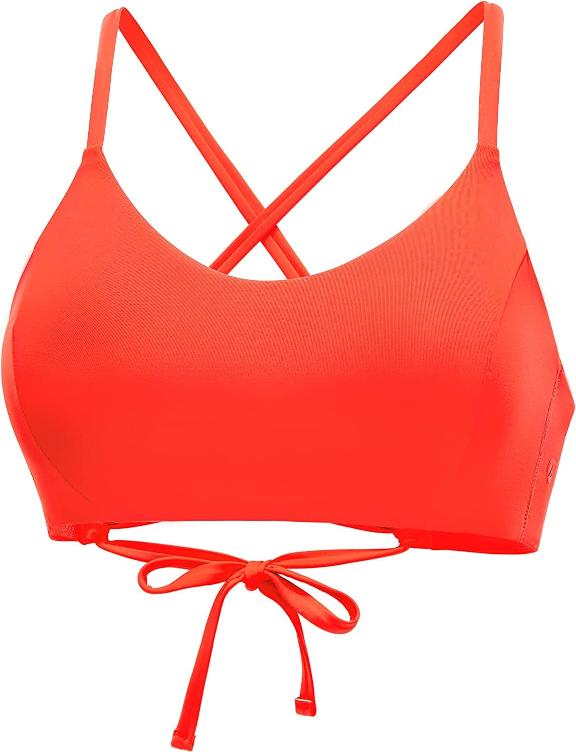 CRZ YOGA Women'S Bikini Top Lace up Swimsuits Crisscross Bathing Suit Swim Sports Bra Padded