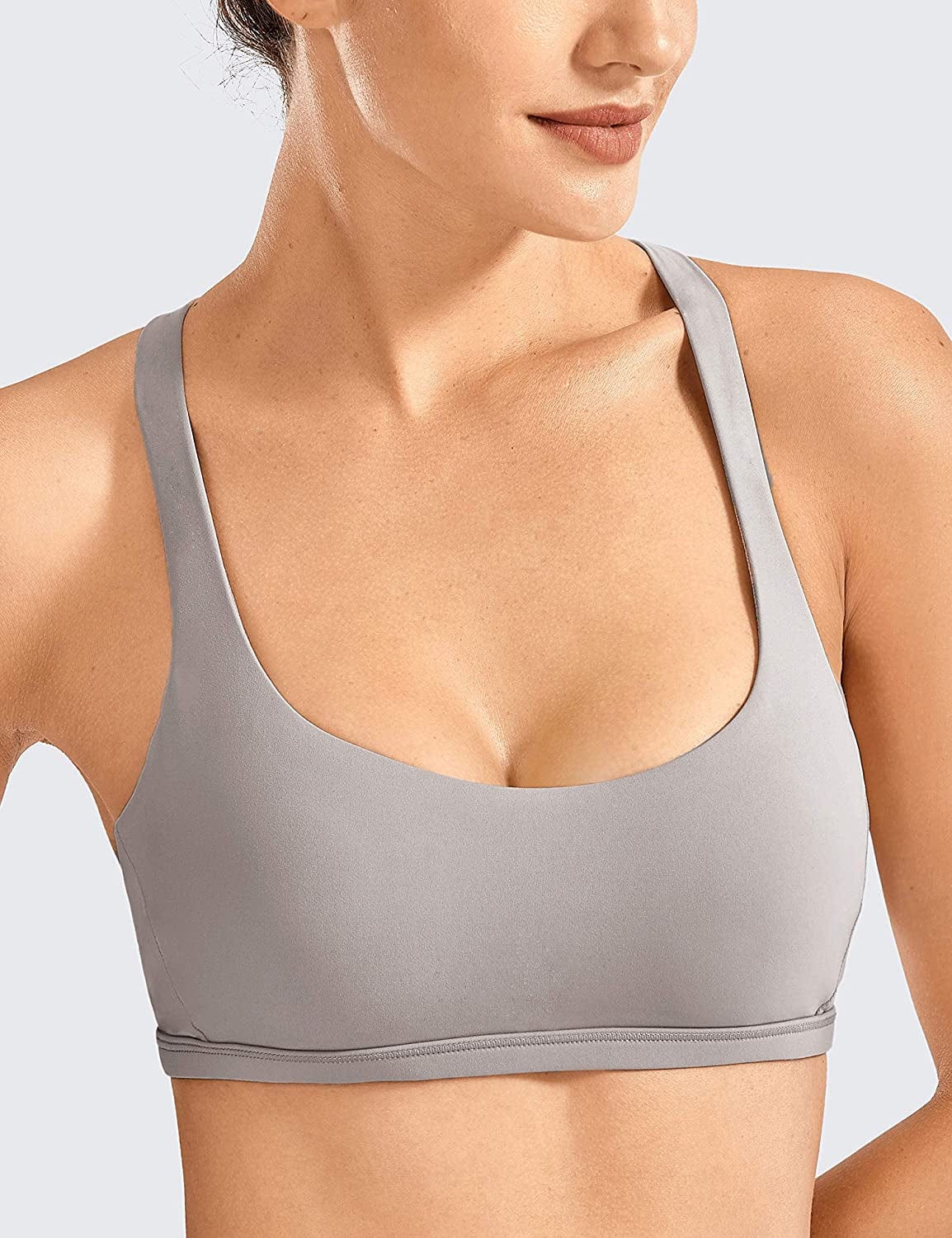 CRZ YOGA Women'S Strappy Sports Bra - Criss Cross Back Padded Low Impact Sexy Cute Workout Yoga Bra
