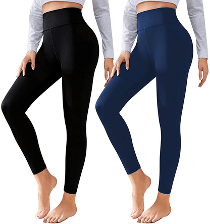 CTHH 2 Pack Leggings for Women-High Waisted Tummy Control Workout Running Black Yoga Pants Apparel & Accessories > Clothing > Activewear CTHH E-2pack(black,navy) Small-Medium 