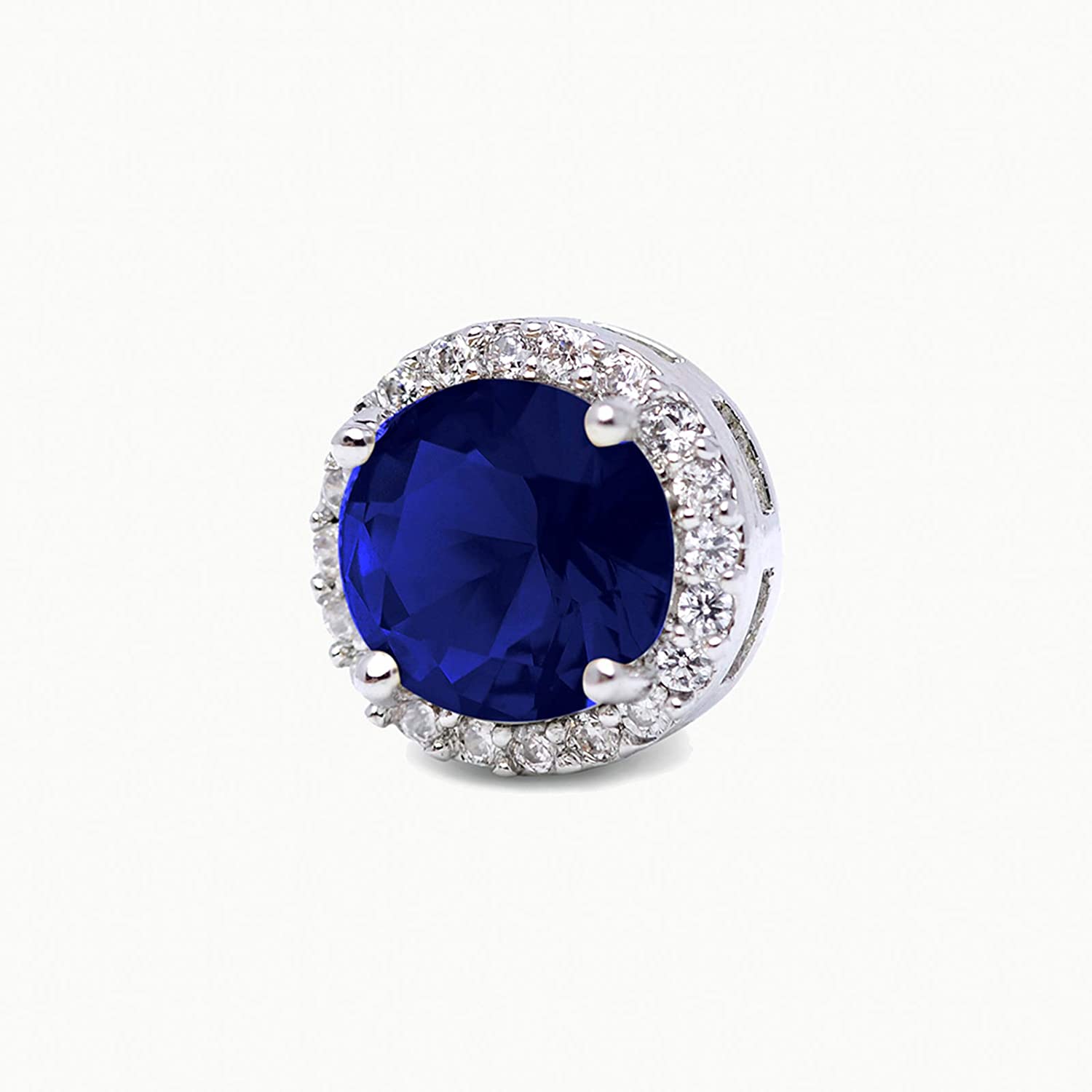 Cubic Zirconia Stud Earrings, 8Mm round Cut, Rhinestone Hypoallergenic Earrings for Women & Girls
