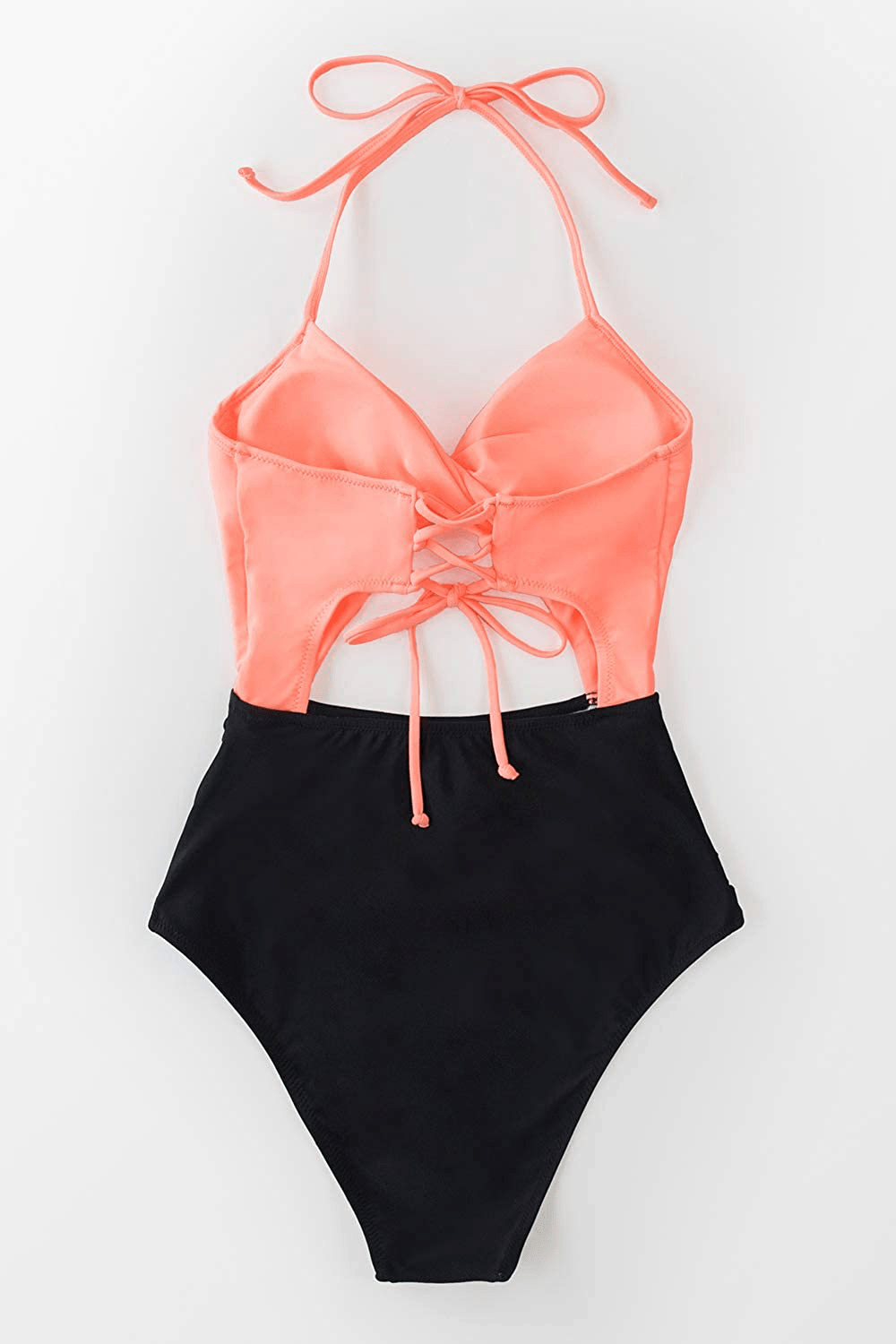 CUPSHE Women'S One Piece Swimsuit Cutout Halter Lace up Twist Bathing Suit Apparel & Accessories > Clothing > Swimwear Kylie Max   
