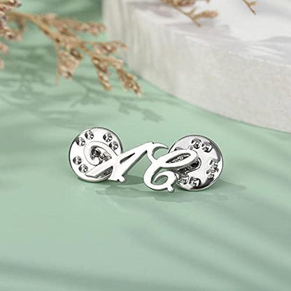 Custom Brooch Pin Customizable Badges - Initial Letter Lapel Pins Stainless Steel Name and Symbol - Brooches