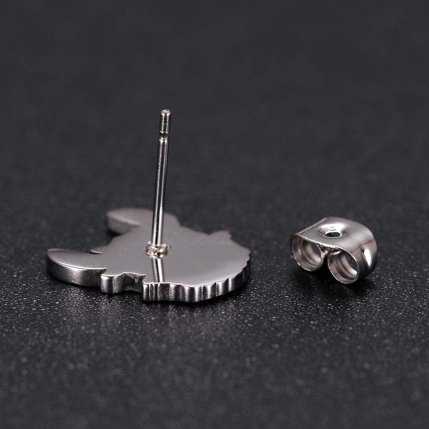 Cute Alpaca Necklace Animal Llama Jewelry Alpaca Stud Earrings Set