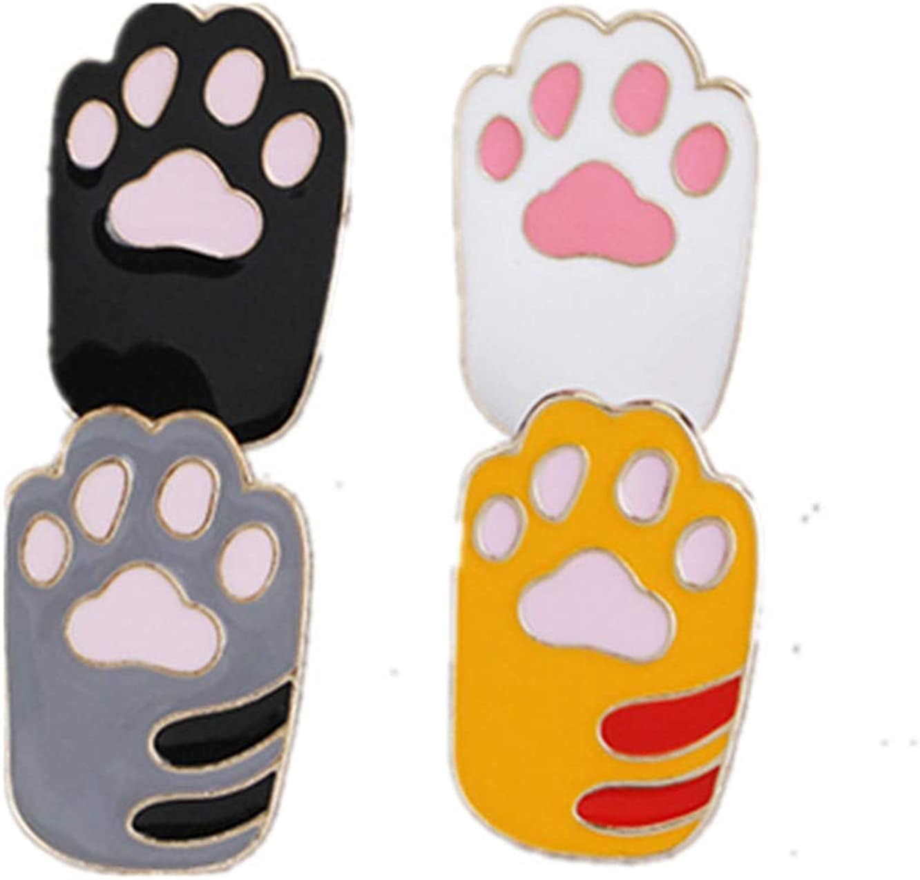 Cute Cartoon Brooch Pins Enamel Brooches Lapel Pins Badge for Women Girls Children for Clothing Bag Decor Cat Claw