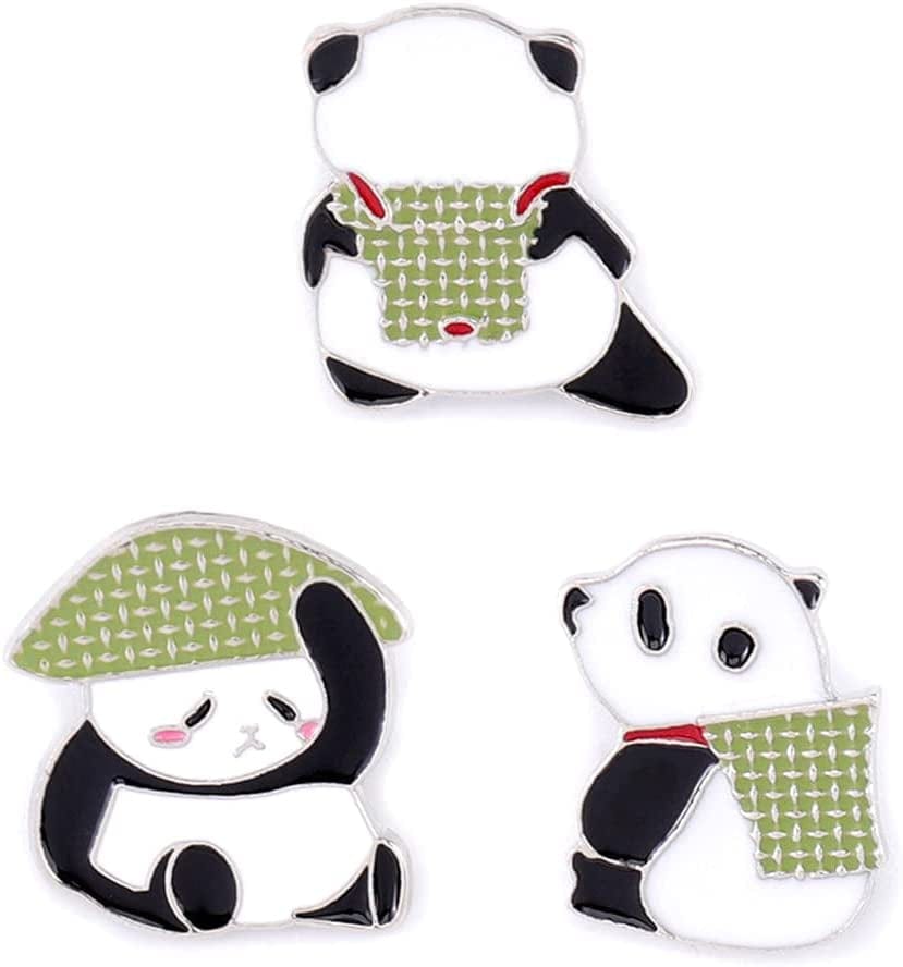 Cute Cartoon Panda Enamel Pins Chinese Style Panda Brooch Pins for Backpack Lapel Clothes Accessories Gifts Birthday Gifts Panda Brooch