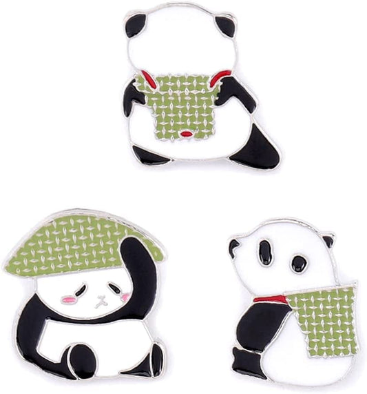 Cute Cartoon Panda Enamel Pins Chinese Style Panda Brooch Pins for Backpack Lapel Clothes Accessories Gifts Birthday Gifts Panda Brooch