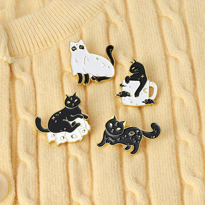 Cute Cat Enamel Pins for Backpacks Cat Sushi Rice Ball Enamel Pins Custom Cute Animals Japanese Foods Brooch Cute Kawaii Cat Enamel Pins Set for Jackets Clothes Bag Cartoon Lapel Badge Cartoon Animals Cute Sushi Cat Enamel Backpack Pins