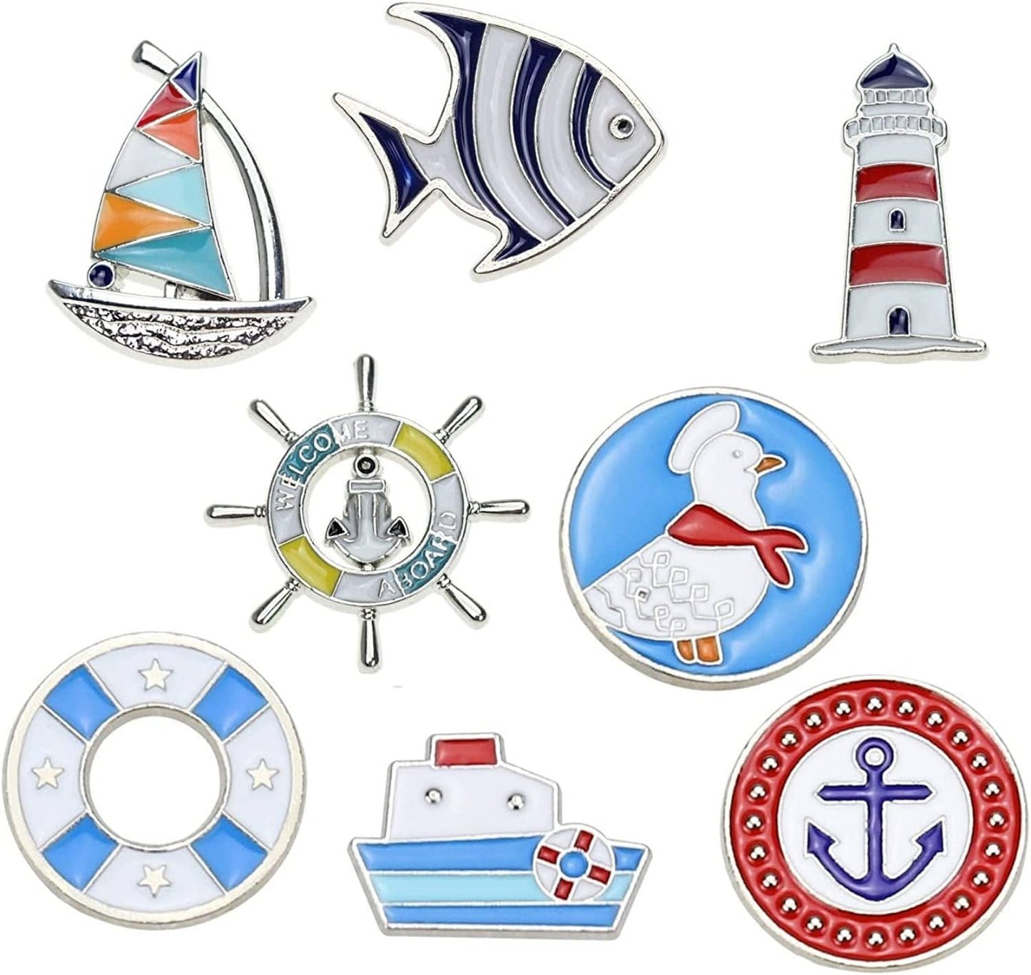 Cute Enamel Pin Set Lapel Pins Brooches Cartoon Brooch Badge Pins for Clothes Bags Backpack for Women SET1