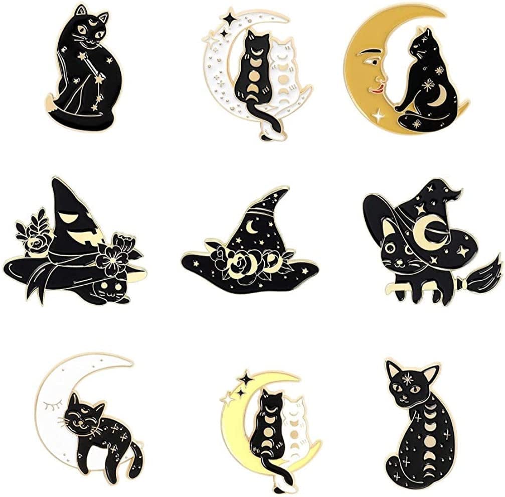 Cute Enamel Pin Set Lapel Pins Brooches Cartoon Brooch Badge Pins for Clothes Bags Backpack for Women STY 1