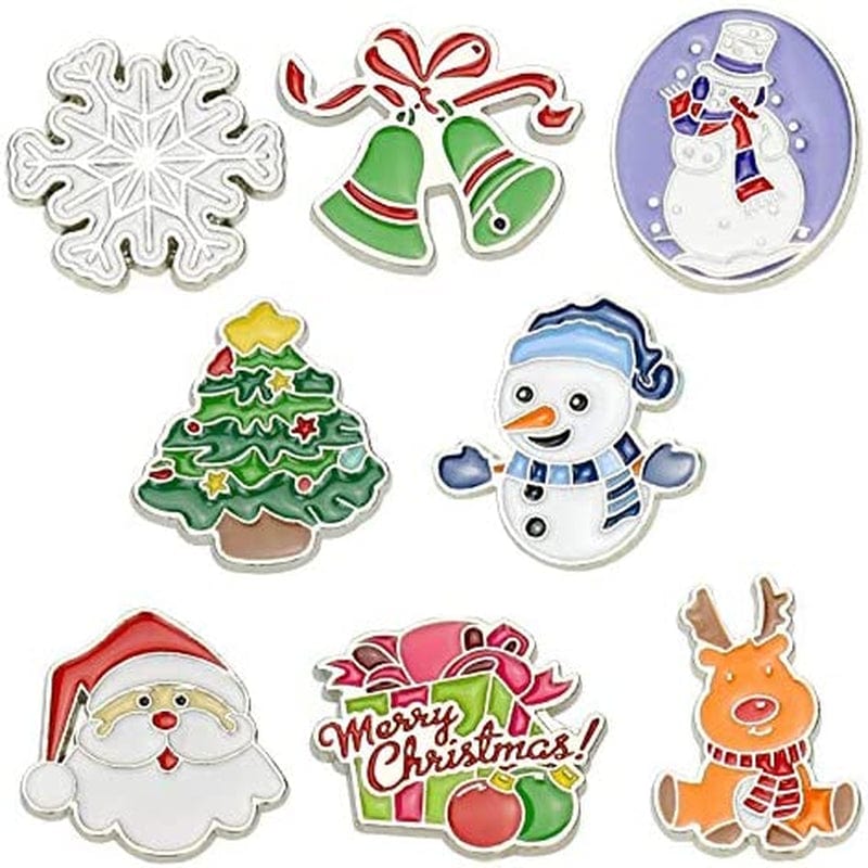Cute Enamel Pin Set Lapel Pins Brooches Cartoon Brooch Badge Pins for Clothes Bags Backpack for Women Merry Christmas