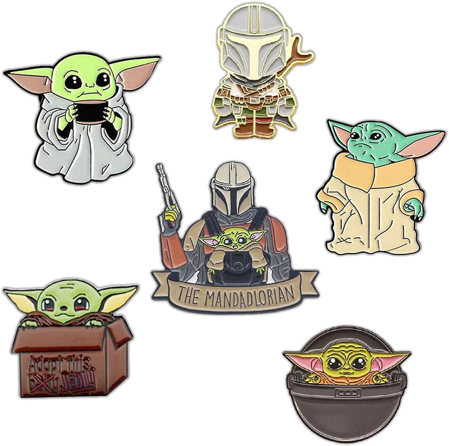 Cute Pins for Backpacks Enamel Pins for Backpacks Cute Pins Collector Backpack Pins Set for Bookbags Lapel Pins Gift(Set 6) Green