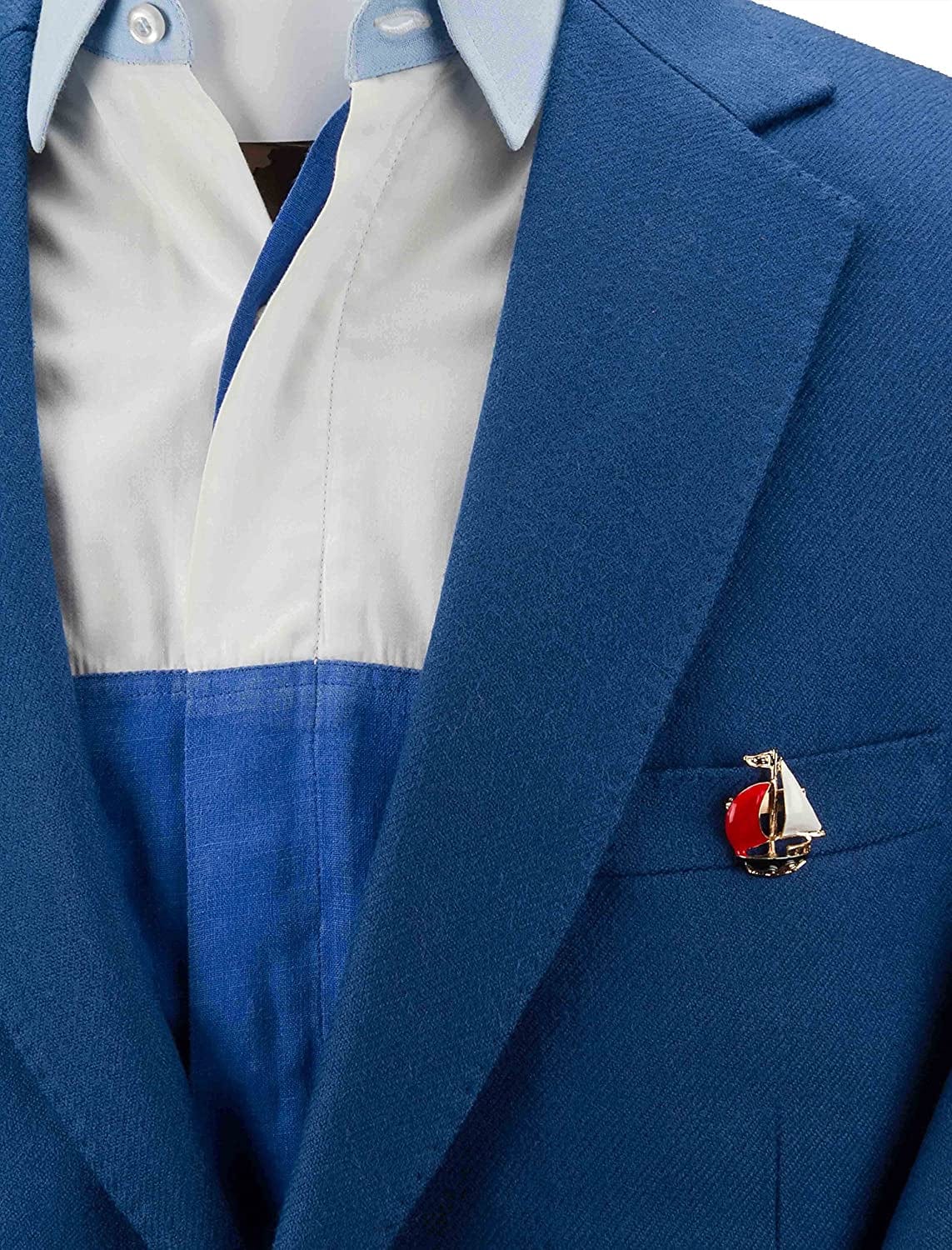 Cute Sail Boat Lapel Pin Badge Coat Suit Collar Accessories Brooch for Men
