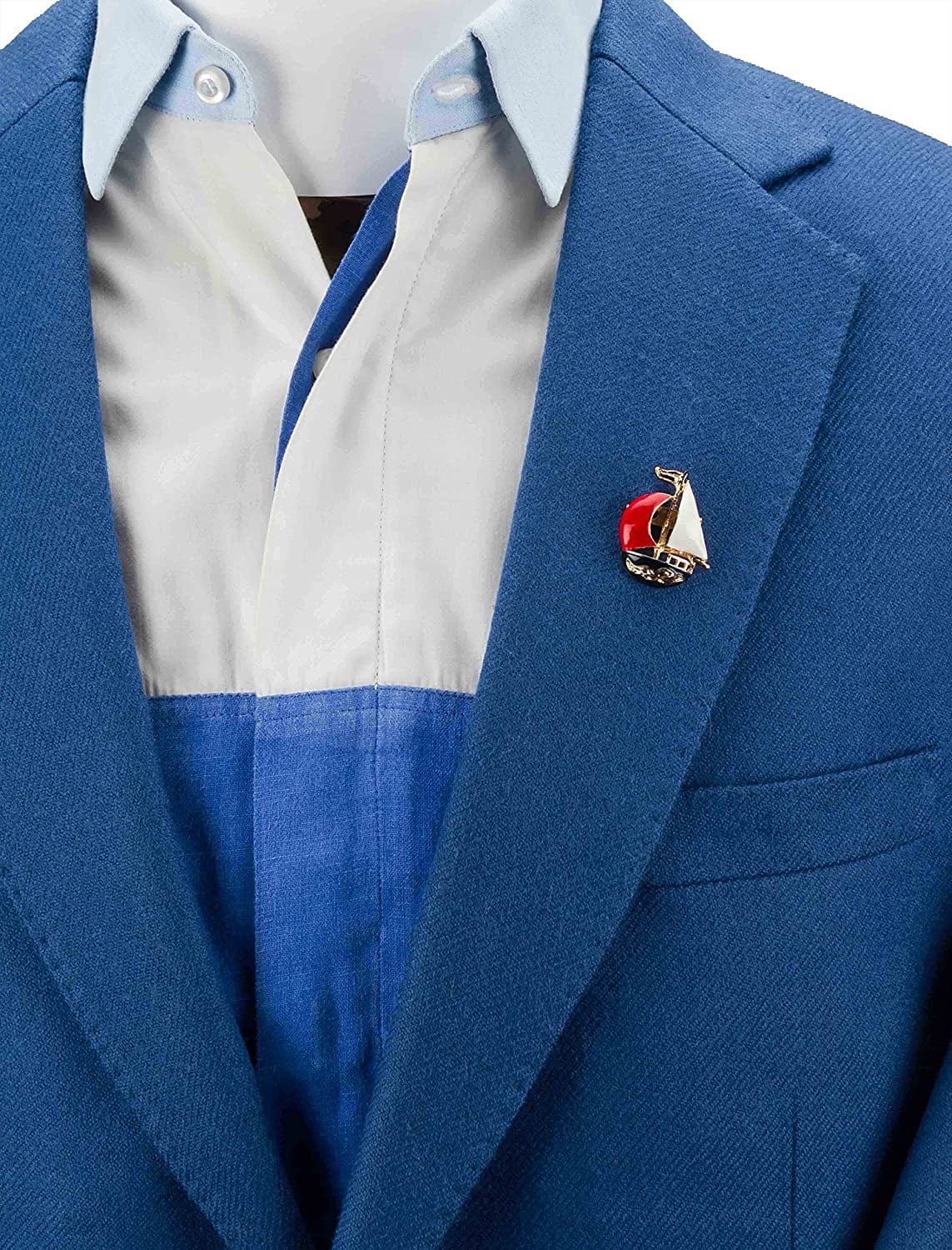 Cute Sail Boat Lapel Pin Badge Coat Suit Collar Accessories Brooch for Men