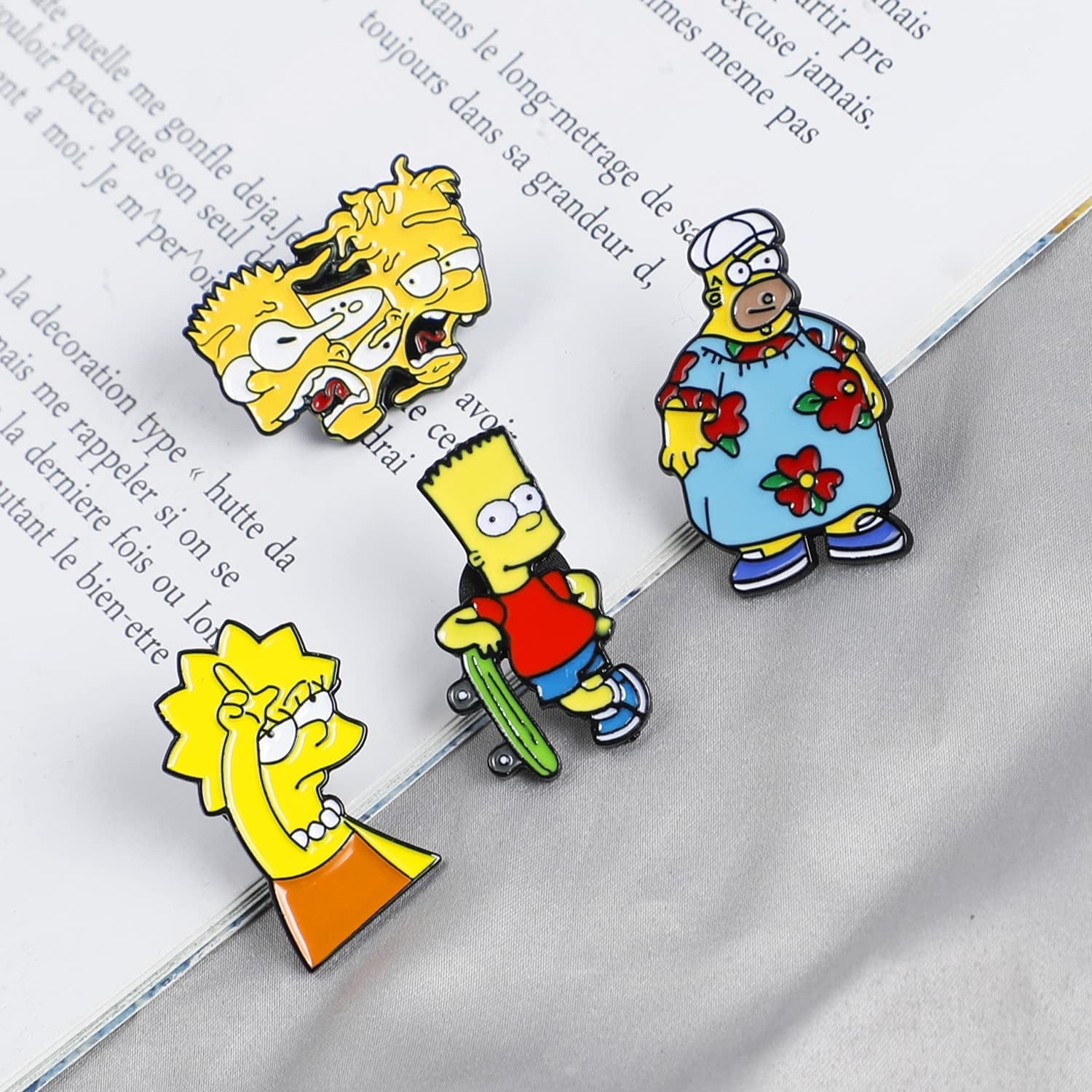 Cute Simpsons Brooch Simpsons Enamel Lapel Pin for Children Women Clothing Backpack Decoration Gift