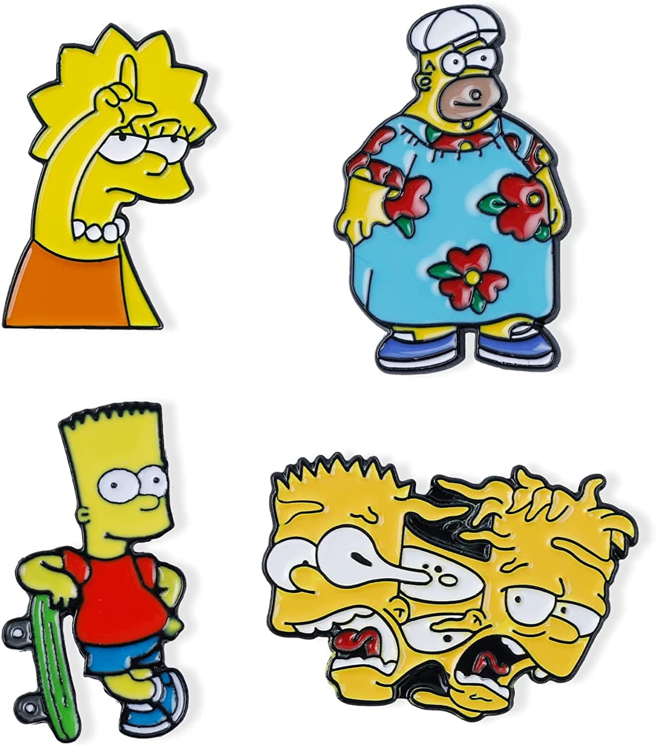 Cute Simpsons Brooch Simpsons Enamel Lapel Pin for Children Women Clothing Backpack Decoration Gift simpson-2