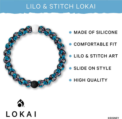 Lokai Disney Lilo and Stitch Collection Bracelets - Silicone Beaded Bracelets for Women & Men, Jewelry Fashion Bracelets Slide-On for Comfortable Fit Apparel & Accessories > Jewelry > Bracelets Lokai   
