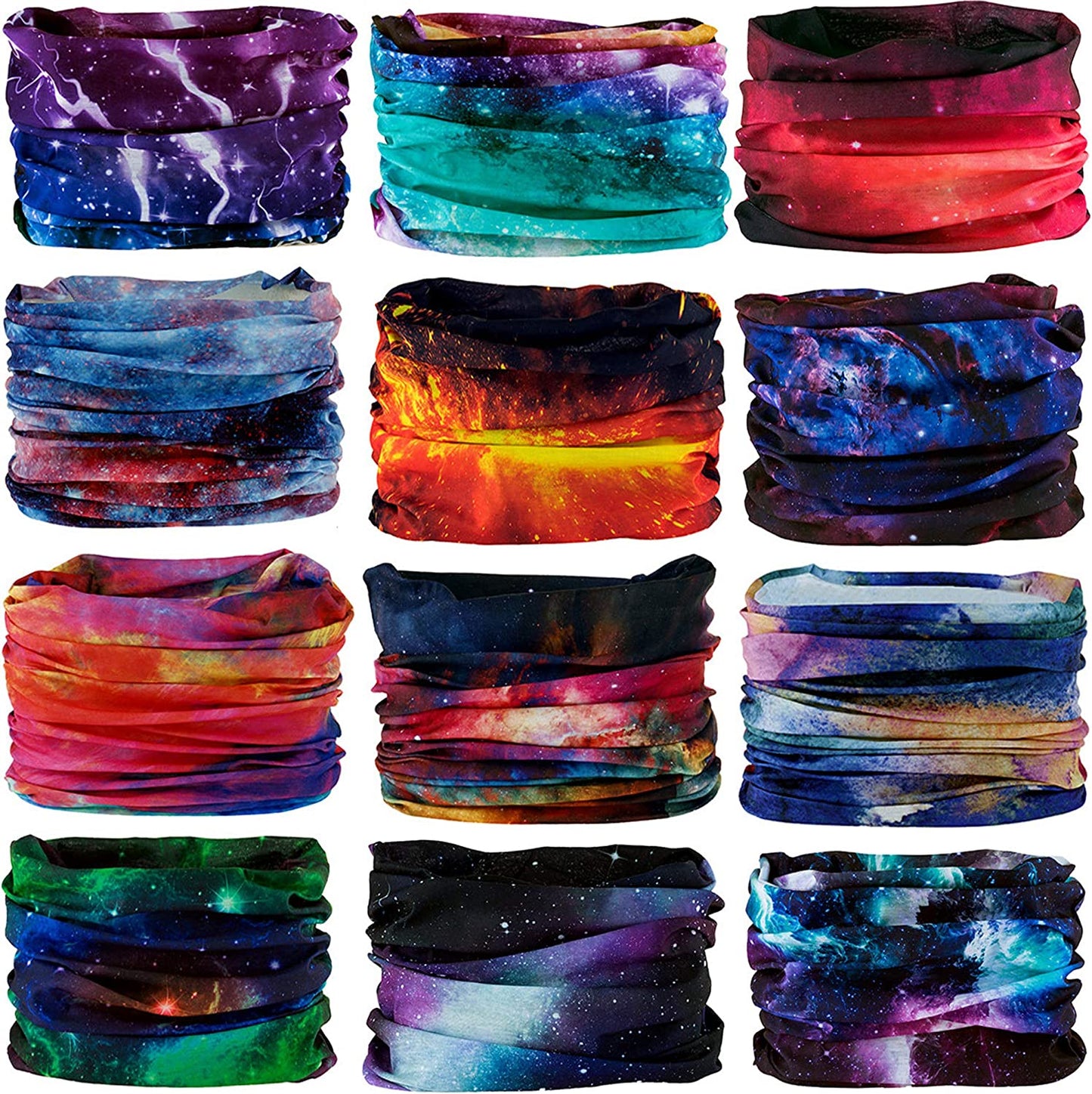 DEMIL 6PCS/8PCS/12PCS Seamless Headband Bandanas Headwear for Men&Women Scarf Apparel & Accessories > Clothing Accessories > Headwear Demil Sports 12pcs-Galaxy1  