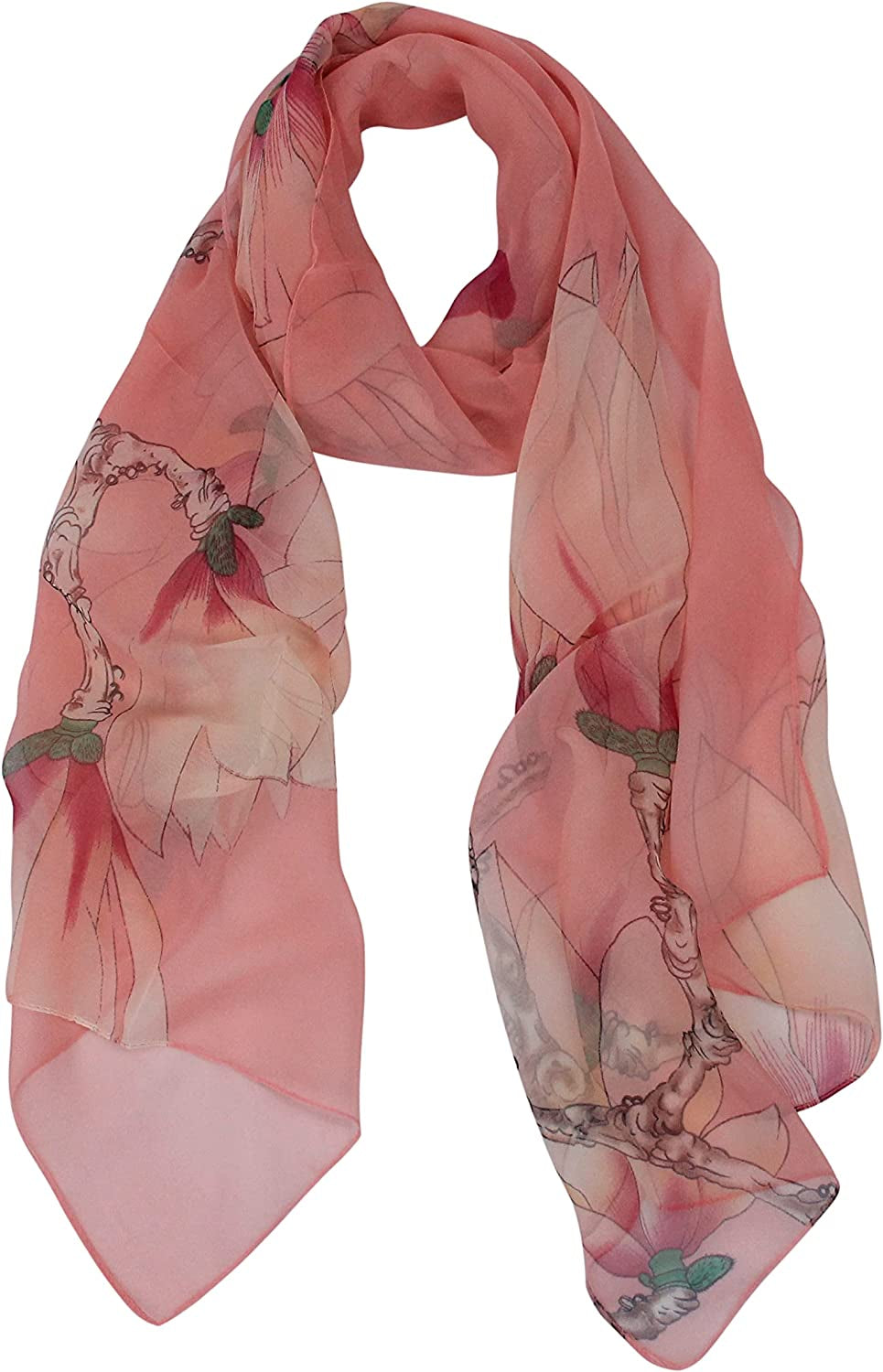 Long Chiffon Fashion Scarf - Pantonight Lightweight Chiffon Sheer for Women Apparel & Accessories > Clothing Accessories > Scarves & Shawls PANTONIGHT Color 773  