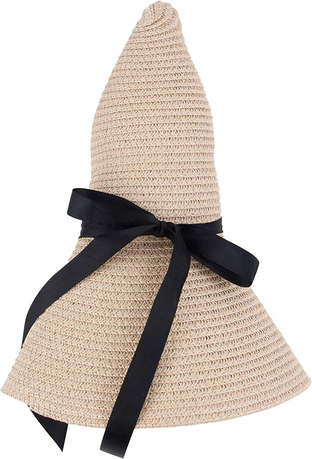 Muryobao Womens Wide Brim Straw Sun Hat Floppy Foldable Roll up Cap UPF 50+ Summer Beach Hats Apparel & Accessories > Clothing Accessories > Hats Muryobao   