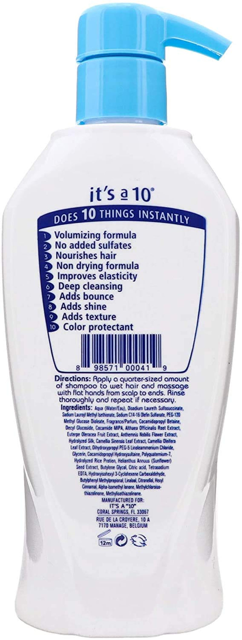 It'S a 10 Haircare Miracle Volumizing Shampoo 10 Oz (Pack of 2) Health & Beauty > Personal Care > Hair Care It's a 10   
