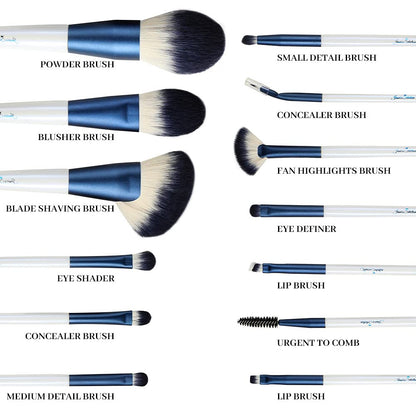 JESSIE'S SELECTION Makeup Brushes 12 Pcs Professional Makeup Brush Set with Brush Holder Makeup Brush Cleaner Eyeshadow,Blush,Lip,Concealer,Face Mask,Blending,Full Face Cosmetic Makeup Kit Health & Beauty > Personal Care > Cosmetics > Cosmetic Tools > Makeup Tools jessie's selection   
