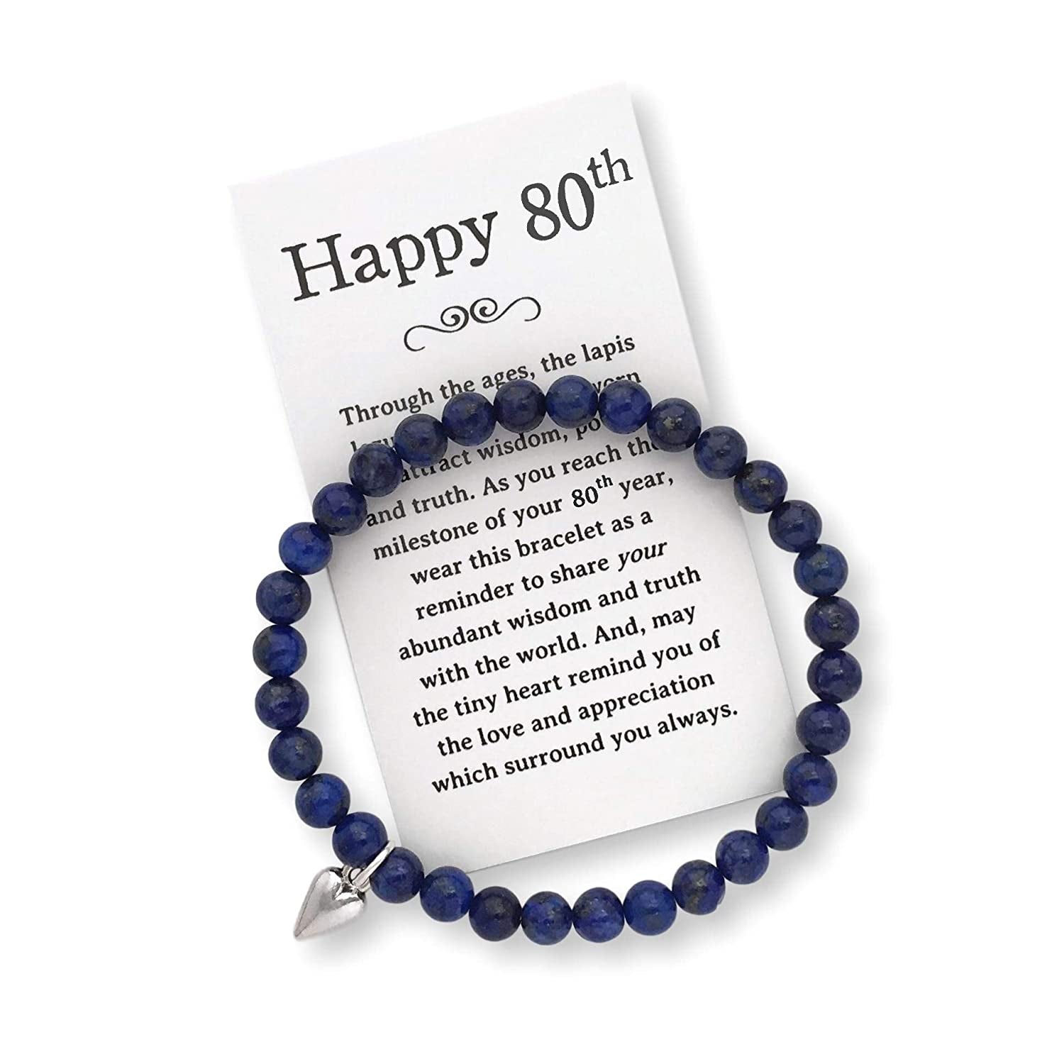 Supzimo 80Th Birthday Gift for Women - 80Th Jewelry Bracelet with Box, Bow and Card Apparel & Accessories > Jewelry > Bracelets NN   