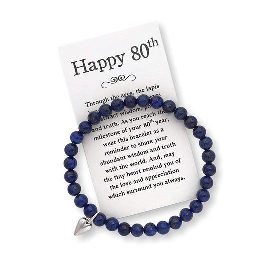 Supzimo 80Th Birthday Gift for Women - 80Th Jewelry Bracelet with Box, Bow and Card Apparel & Accessories > Jewelry > Bracelets NN   