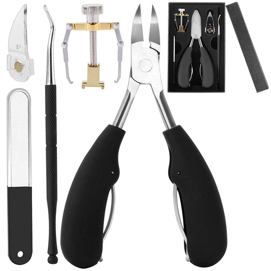 Ingrown Toenail Tool, Nail Clippers for Thick Nails, 5Pcs Toe Nail Clippers Treatment Tool for Thick Nails, Stainless Steel Toenails Trimmer and Professional Podiatrist Toenail Removal Kit Health & Beauty > Personal Care > Cosmetics > Cosmetic Tools > Nail Tools Mintiml   