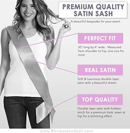 Rhinestonesash Senior Silver Glitter Purple Premium Quality Purple Satin Sash - Senior Night Supplies and Gifts - Purple Sash(Senior) Pur Apparel & Accessories > Clothing Accessories > Sashes RhinestoneSash   