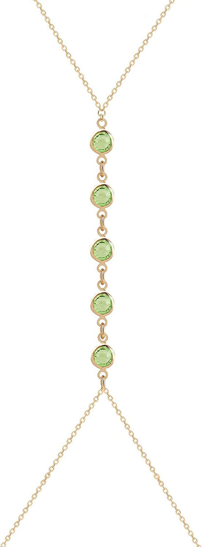 Gold Body Chain for Women, Sexy Simple Bikini Body Chain Apparel & Accessories > Jewelry > Body Jewelry ShinShang Green  