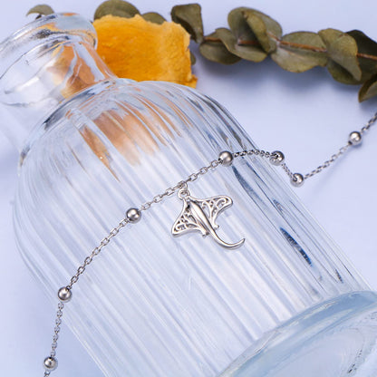 Ladytree Anklet for Women 925 Sterling Silver Animal Plant Beaded Adjustable Foot Theme Charm Ankle Bracelet Summer Anklets Jewelry Apparel & Accessories > Jewelry > Anklets Ladytree   