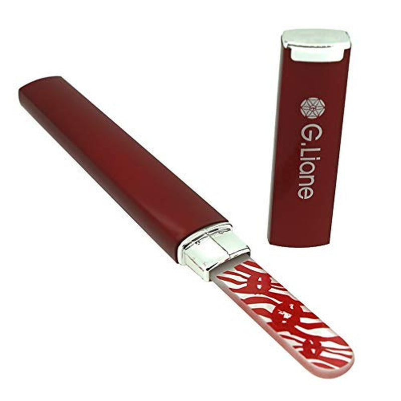 Best Crystal Nail File Set – G.Liane Professional Nail File Manicure Pedicure Kit for Natural Nails Acrylic Nails Gels Nails Manicure Tools for Home and Salon (Clear Pointed) Health & Beauty > Personal Care > Cosmetics > Cosmetic Tools > Nail Tools G.Liane Red  